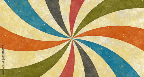 Multicolored vintage grunge texture in spiral and swirling position.Old background.