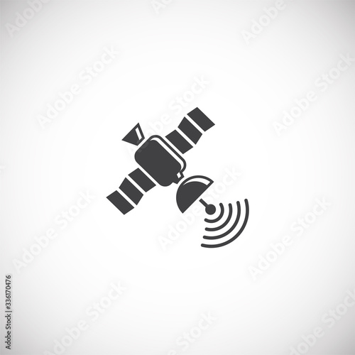 Mass media related icon on background for graphic and web design. Creative illustration concept symbol for web or mobile app