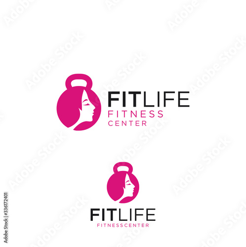 Women fitness logo icon sports health spa yoga . Wellness Fitness Logo Design Template Illustration