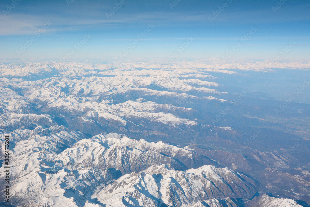 Mountains from plane