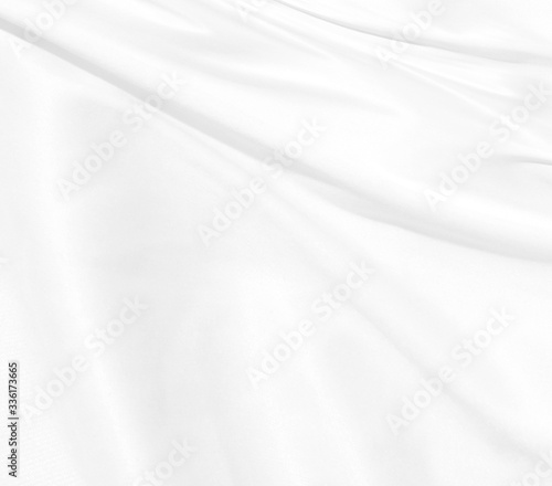 Clean woven beautiful silky soft fabric white abstract smooth curve shape decorative fashion textile background