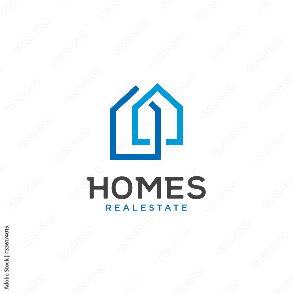 Simple Real Estate Logo Line Design Template . Home Logo Linear Template . House Logo Line Icon Simple Real Estate Logo Line Design Template . Home Logo Linear Template . House Logo Line Icon
