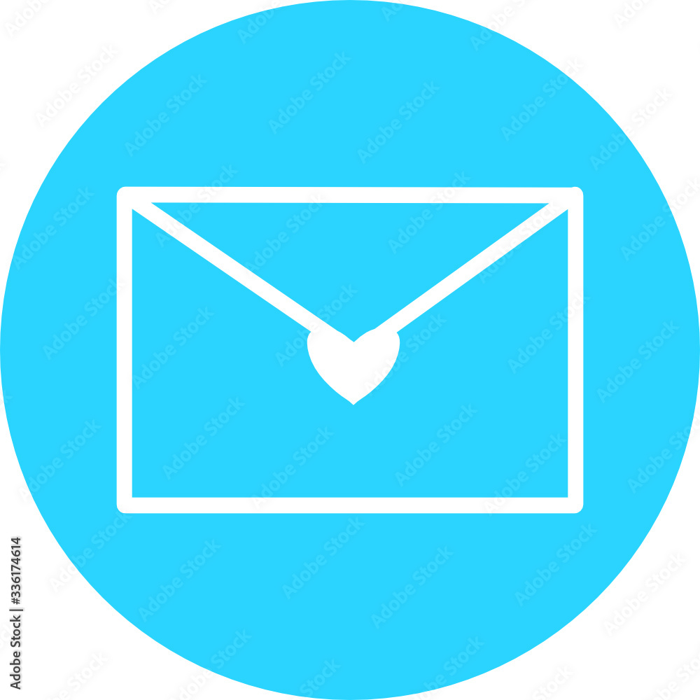 Email in blue circle icon. Open envelope pictogram. Mail symbol, email and messaging, email marketing campaign for website design, mobile application, ui. Sending or receiving email working process. Email in blue circle icon. Open envelope pictogram. Mail symbol, email and messaging, email marketing campaign for website design, mobile application, ui. Sending or receiving email working process.