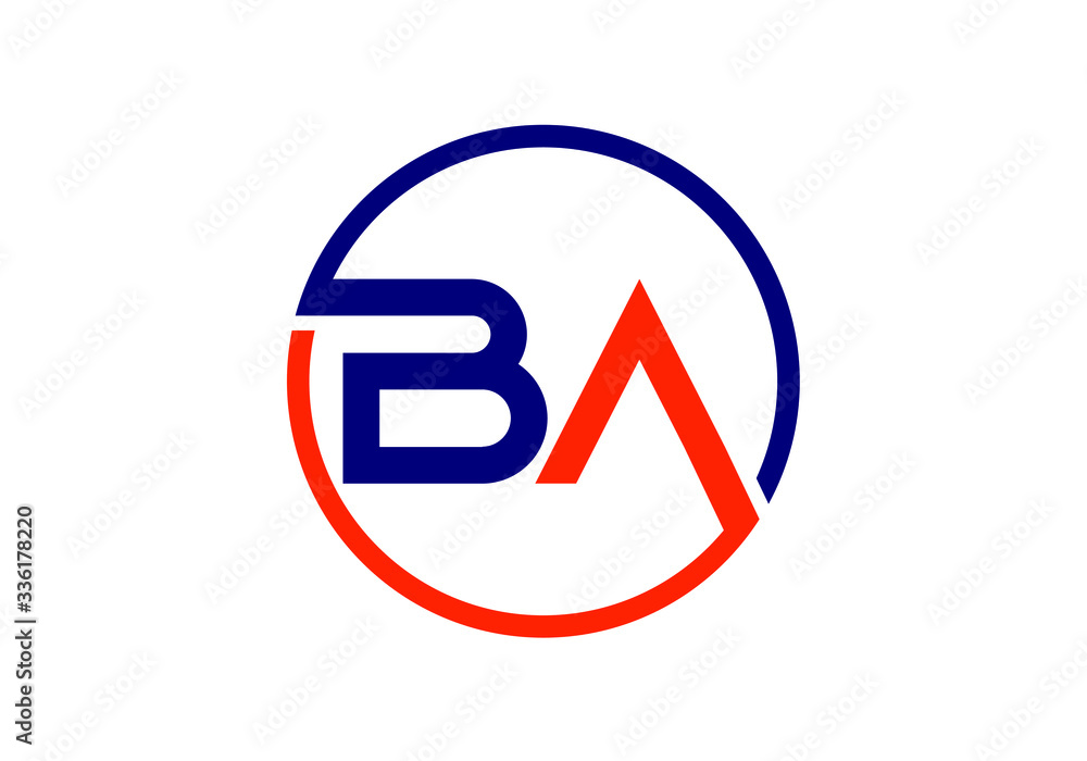 B A Initial Letter Logo design vector template, Graphic Alphabet Symbol for Corporate Business Identity B A Initial Letter Logo design vector template, Graphic Alphabet Symbol for Corporate Business Identity