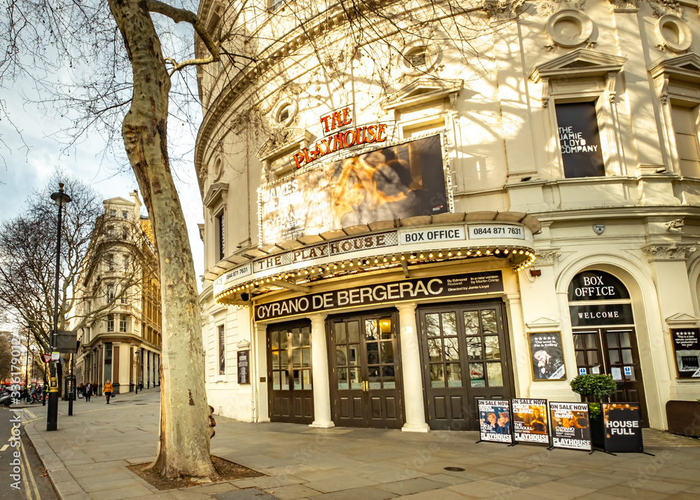 LONDON MARCH, 2019 Playhouse Theatre near Trafalgar Square in London