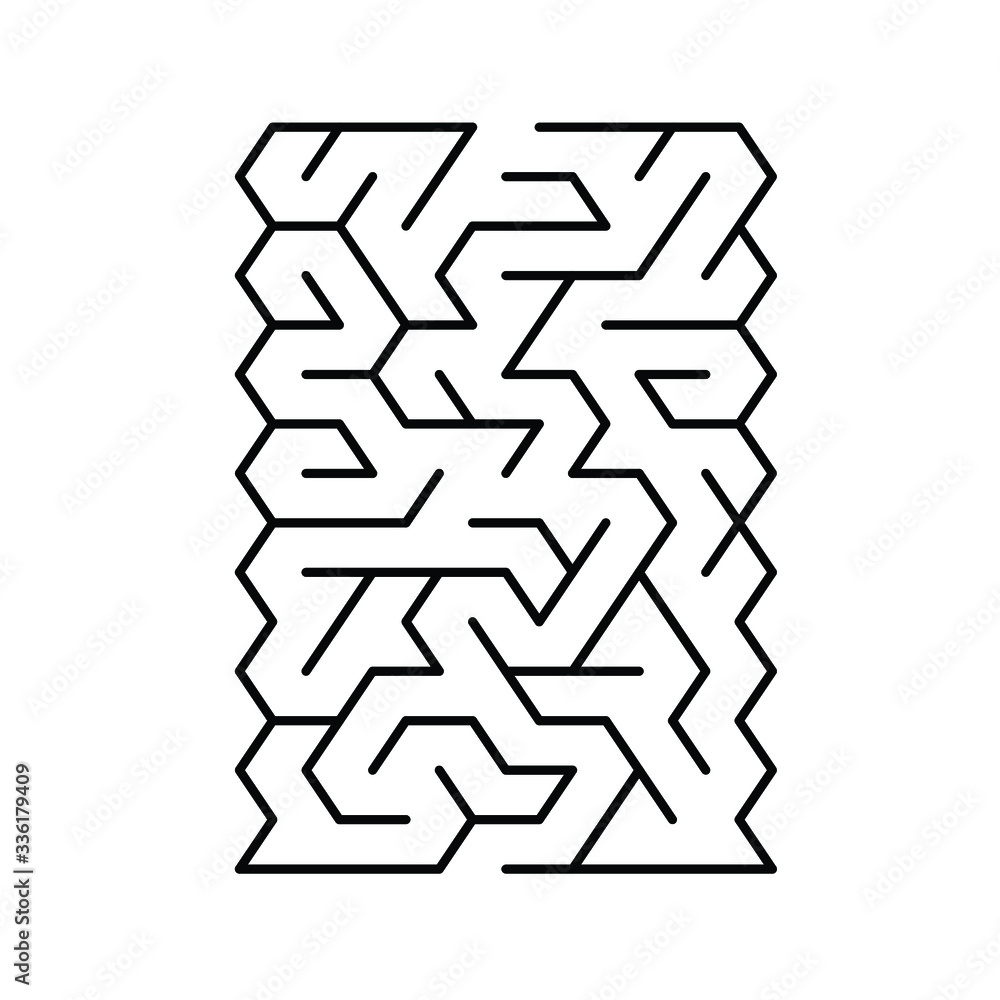 A 10x10 rectangular maze with triangular cells, no solution A 10x10 rectangular maze with triangular cells, no solution