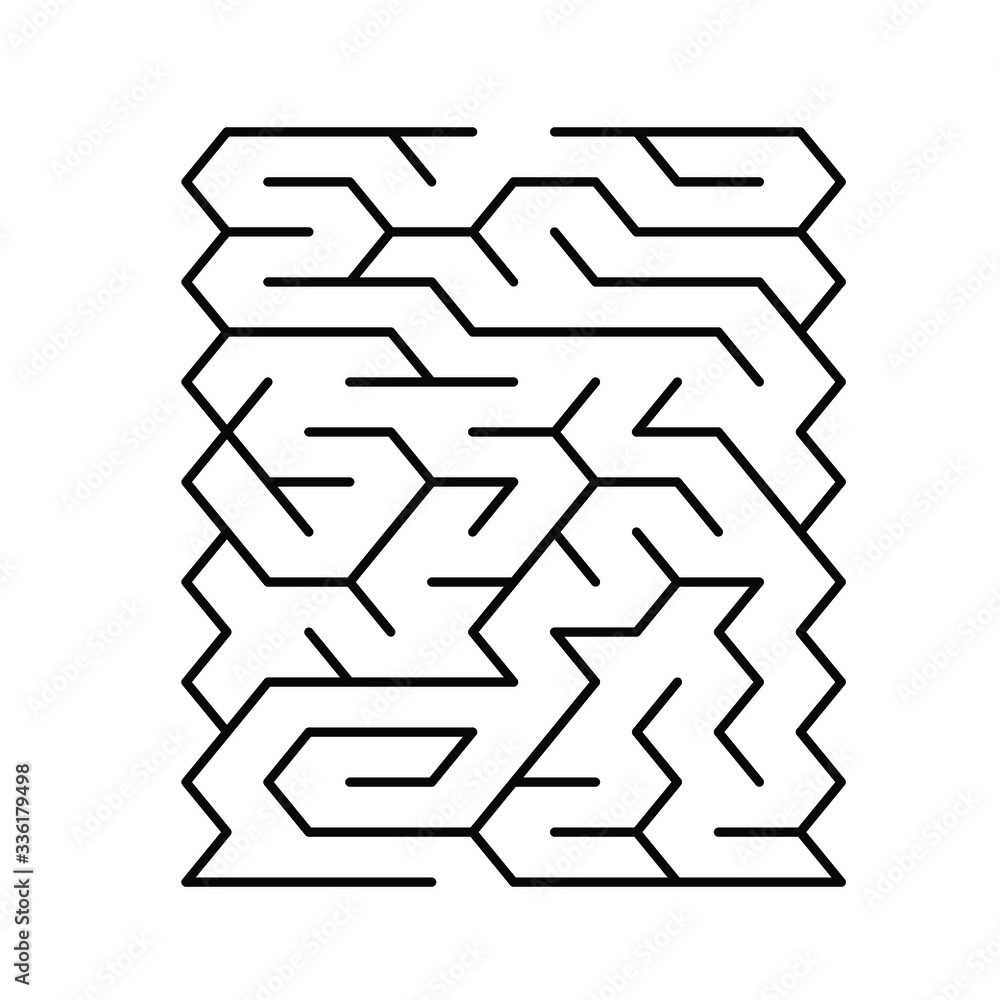 A 10x10 rectangular maze with triangular cells, no solution A 10x10 rectangular maze with triangular cells, no solution