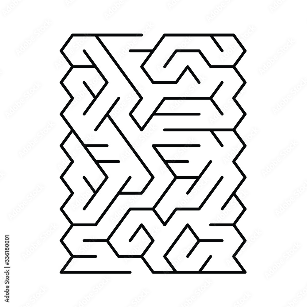 A 10x10 rectangular maze with triangular cells, no solution A 10x10 rectangular maze with triangular cells, no solution