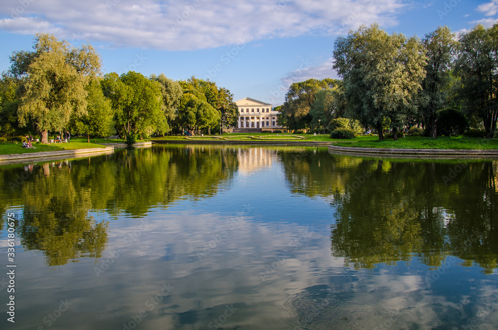 View through the pond to the Yusupov Palace View through the pond to the Yusupov Palace