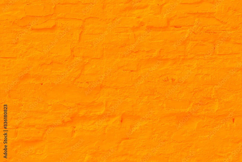 Saffron plastered brick wall texture. Saffron plastered brick wall texture.