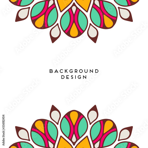 card design. Vintage floral invitation card template