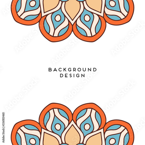card design. Vintage floral invitation card template