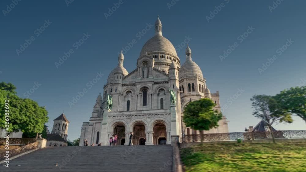 hyperlapse, Basilica of the Sacre Coeur, Montmartre, Paris hyperlapse, Basilica of the Sacre Coeur, Montmartre, Paris