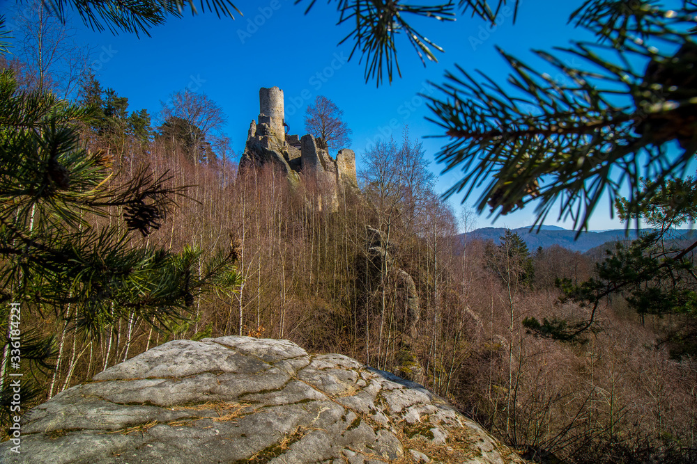 Frydstejn castle ruins in Bohemian paradise, Czech Republic