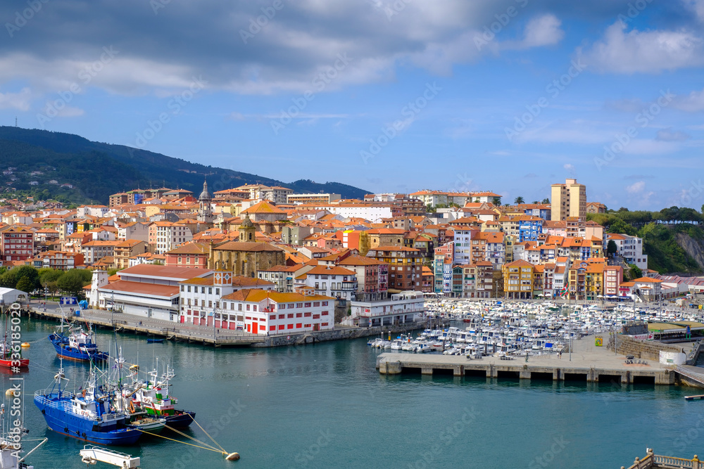 Spain, Biscay, Bermeo, Harbor of coastal town Spain, Biscay, Bermeo, Harbor of coastal town