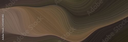 elegant flowing horizontal header with old mauve, very dark violet and pastel brown colors. fluid curved flowing waves and curves
