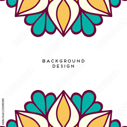 card design. Vintage floral invitation card template