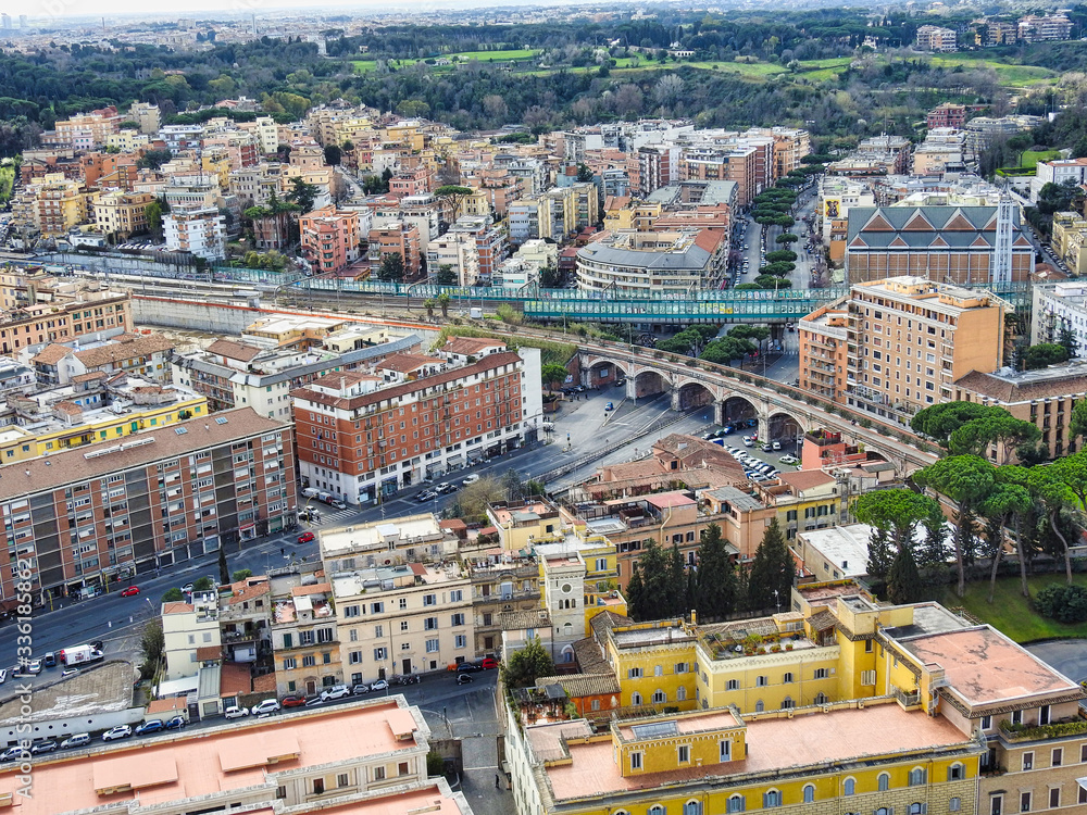 Vista panoramica de la ciudad de Roma, Italia