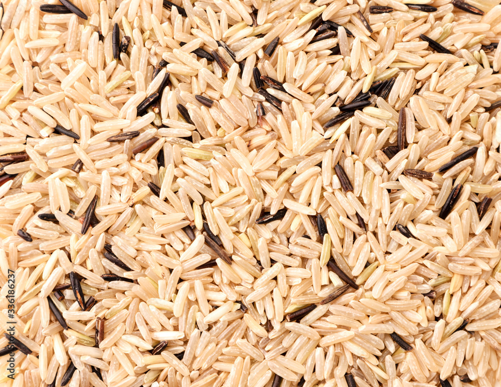 Wild rice assorted background. The view from top Wild rice assorted background. The view from top