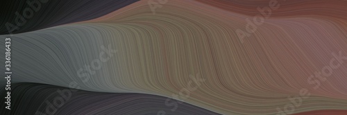 elegant decorative horizontal header with pastel brown  dim gray and very dark green colors. fluid curved lines with dynamic flowing waves and curves