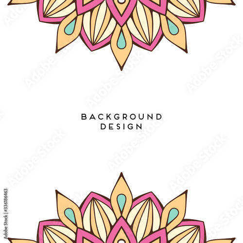 card design. Vintage floral invitation card template