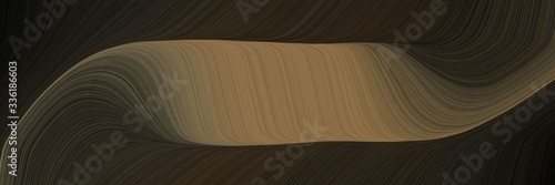 elegant modern designed horizontal header with very dark green  pastel brown and dark olive green colors. fluid curved flowing waves and curves