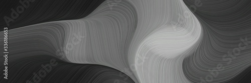 elegant modern header with dark slate gray, dark gray and gray gray colors. fluid curved lines with dynamic flowing waves and curves © Eigens