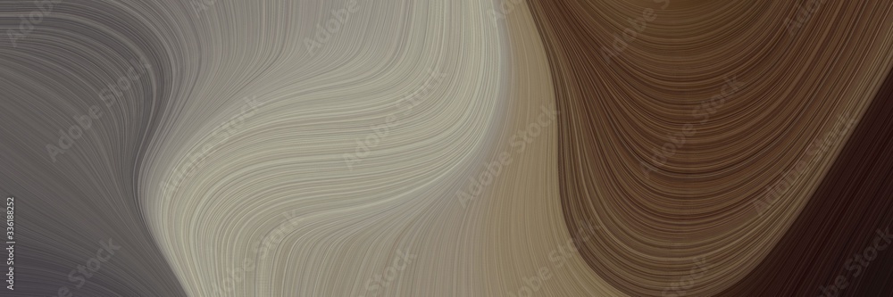 elegant artistic header with pastel brown, dim gray and dark gray colors. fluid curved lines with dynamic flowing waves and curves