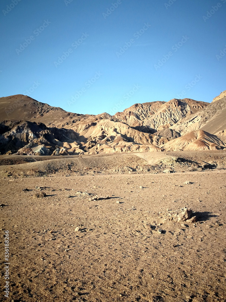 Beautiful desert panorama of death valley