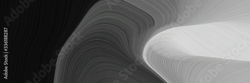 elegant modern header design with silver, very dark blue and pastel gray colors. fluid curved flowing waves and curves