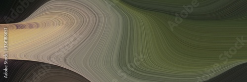 elegant colorful designed horizontal header with dark olive green, rosy brown and gray gray colors. fluid curved lines with dynamic flowing waves and curves © Eigens