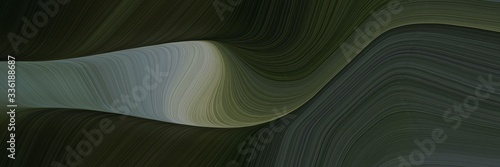 elegant colorful header design with very dark green, gray gray and dark slate gray colors. fluid curved flowing waves and curves © Eigens