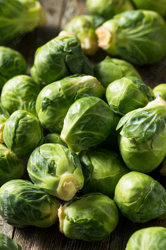 Raw Organic Green Brussel Sprouts Raw Organic Green Brussel Sprouts