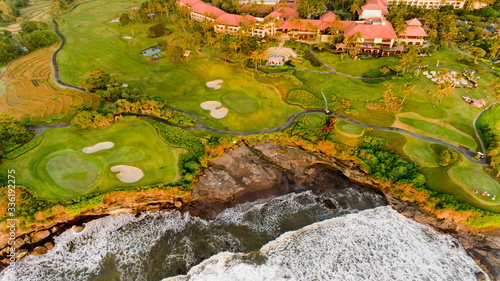 Fototapeta Naklejka Na Ścianę i Meble -  Golf course top view.