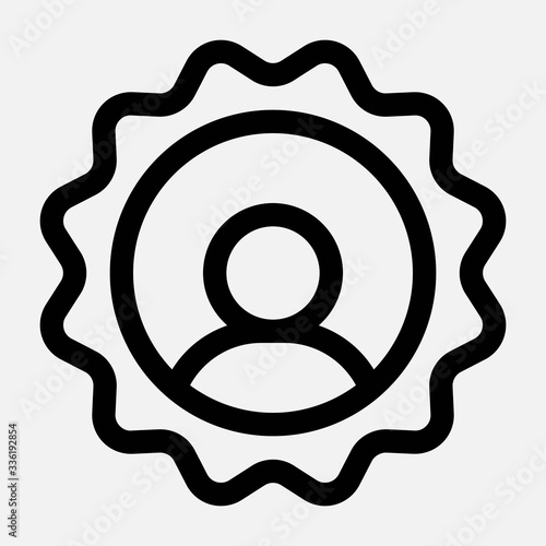 User icon. Social media profile picture sign. Avatar symbol.