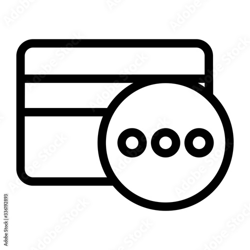 Credit Card Icon illustration. Bank card icon. Finance, payment, money concept. Atm card, ecommerce sign. Online payment symbol for perfect web and mobile app designs.