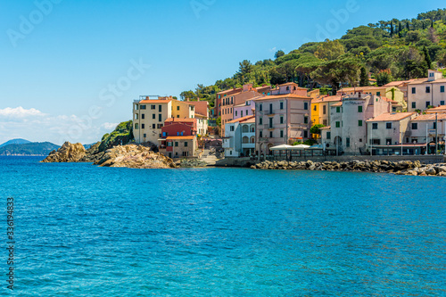 Scenic summer sight in Marciana Marina village, Elba Island, Tuscany, Italy. photo