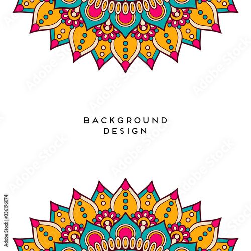 card design. Vintage floral invitation card template