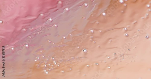 Close-up of sleet falling against a window pane. photo