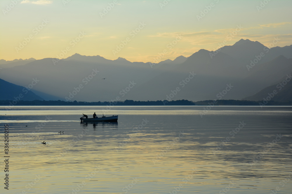 Coucher de soleil Lac Majeur Ascona Suisse