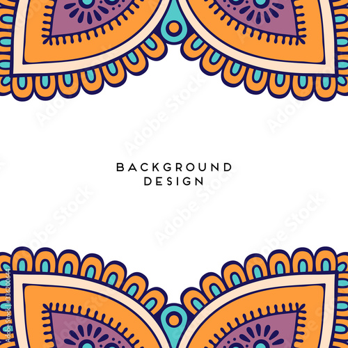 card design. Vintage floral invitation card template