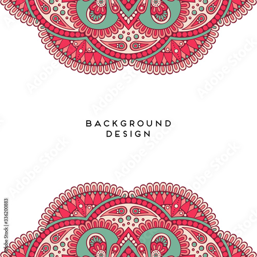 card design. Vintage floral invitation card template