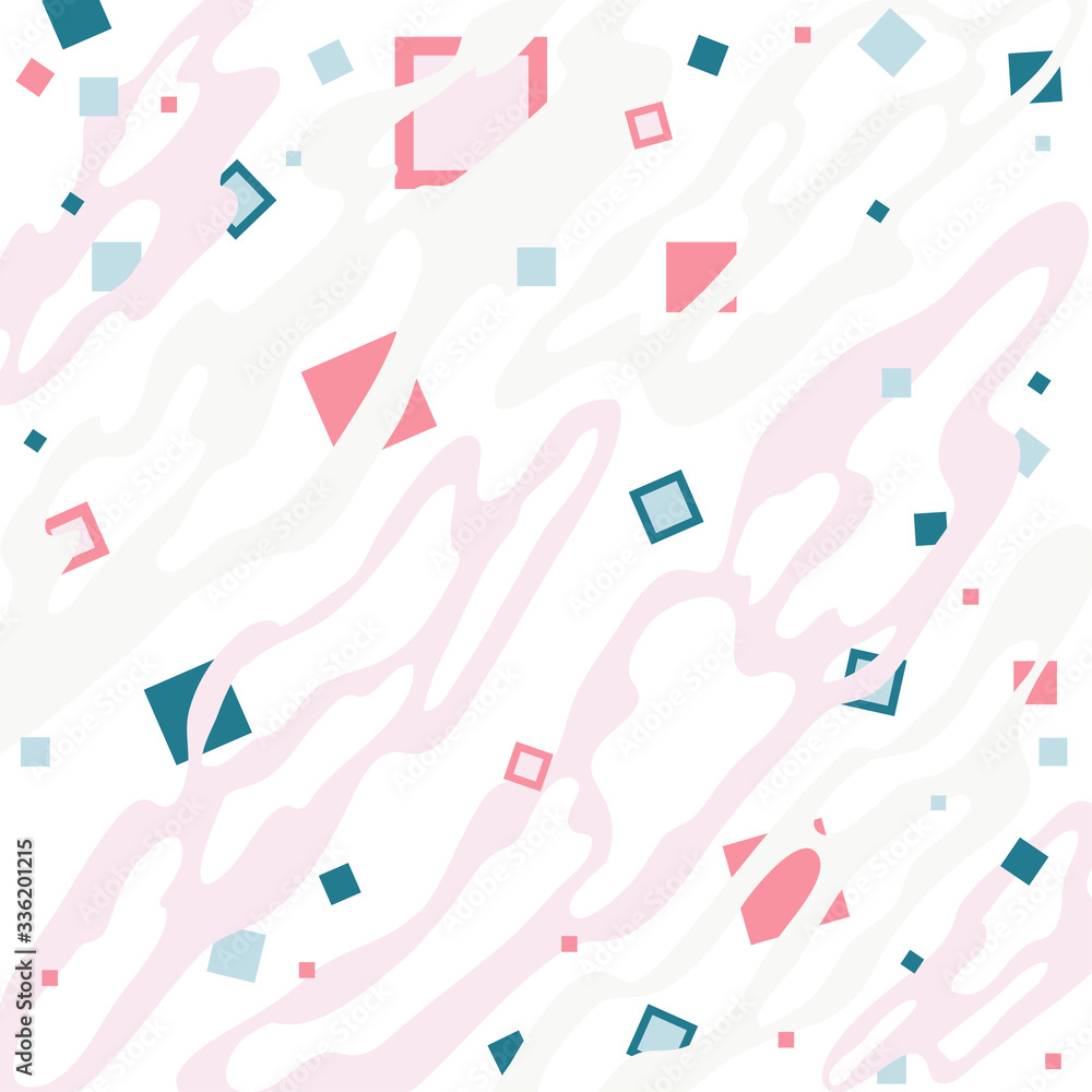 Abstract background with squares and waves Abstract background with squares and waves