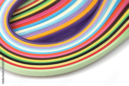 Abstract color wave rainbow strip paper background.