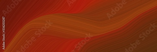 elegant moving horizontal header with saddle brown, dark red and firebrick colors. fluid curved flowing waves and curves