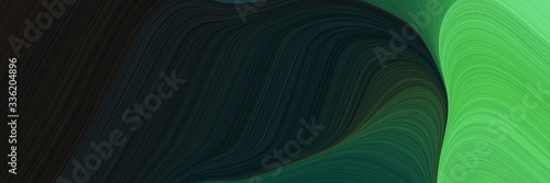 Canvastavla elegant flowing header design with medium sea green, very dark green and dark slate gray colors