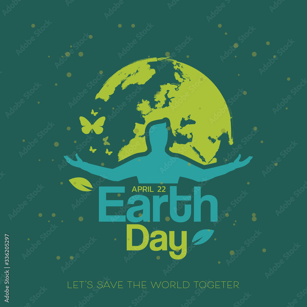 Happy Earth Day Banner/ Illustration of a happy earth day banner, for environment safety celebration Happy Earth Day Banner/ Illustration of a happy earth day banner, for environment safety celebration