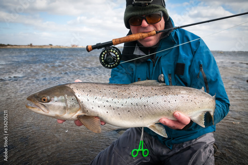 Sea trout - spring fly fishing trophy
