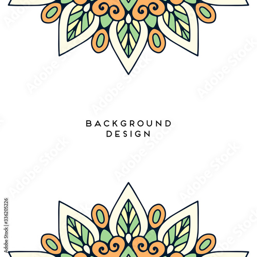 card design. Vintage floral invitation card template