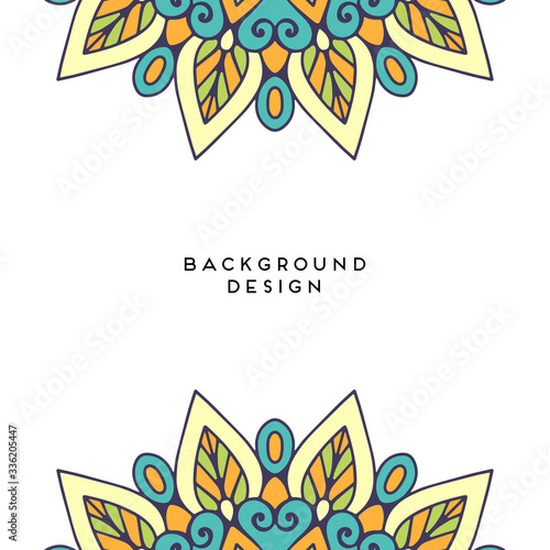 card design. Vintage floral invitation card template